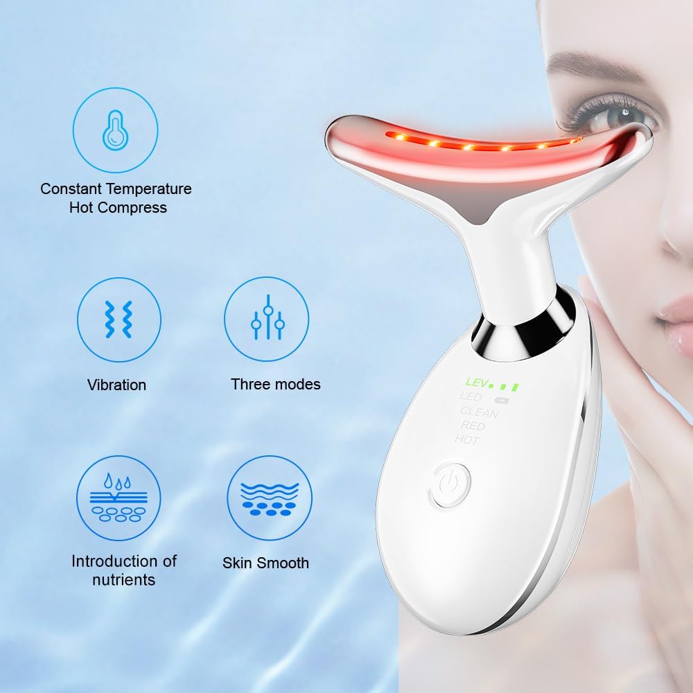 Face & Neck Massager Vibrating Sculpting Tool 3-in-1