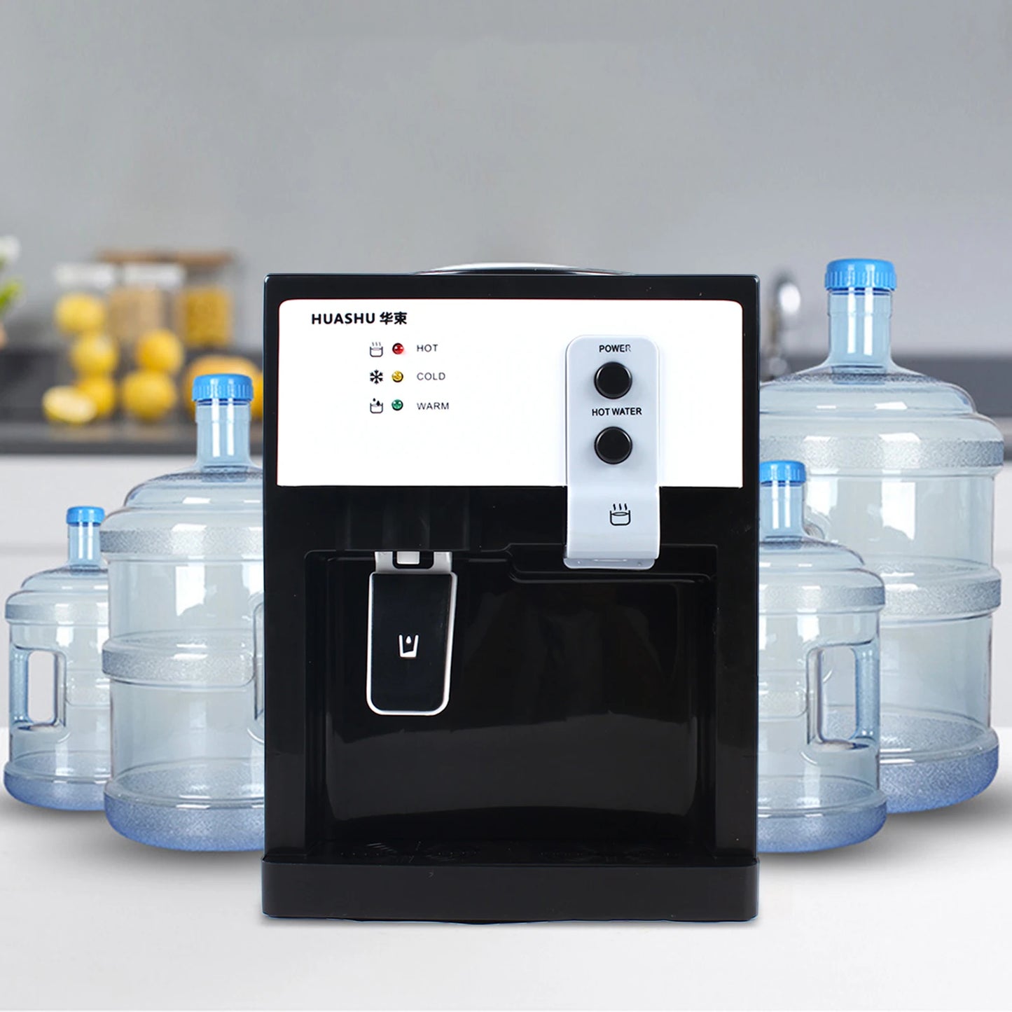 Water Cooler Dispenser - Desktop Electric Hot and Cold, 3 Temperature Settings